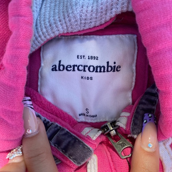 Abercrombie Girls Pink Hoodie - Picture 2 of 2